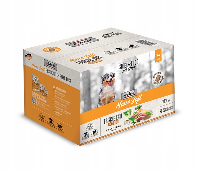 Mac's Dog Soft Pólwilgotna Monobiałkowa Karma Dla Psa Kaczka 12KG