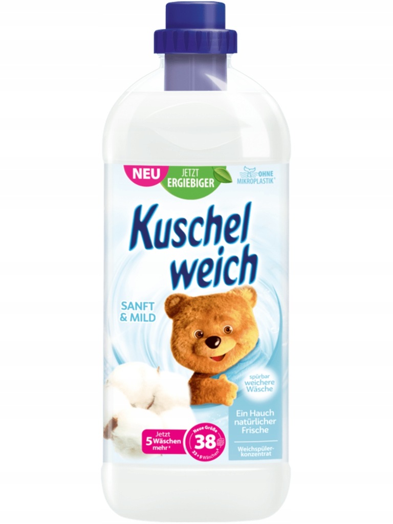 

Kuschelweich Sanft&Mild, Płyn do płukania, 1L, 38p