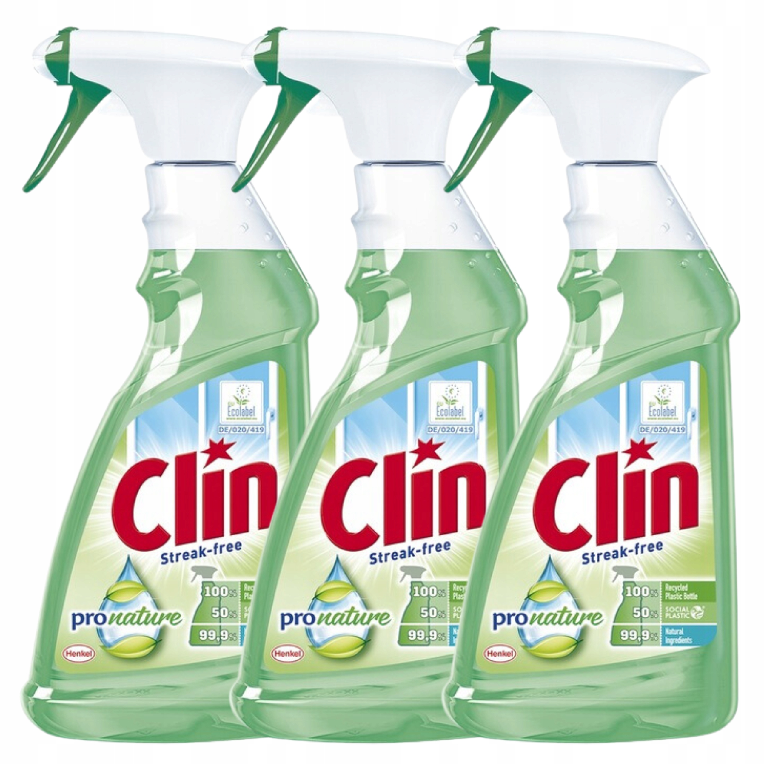 

Płyn do mycia szyb i okien 3x500 ml Clin Pronature