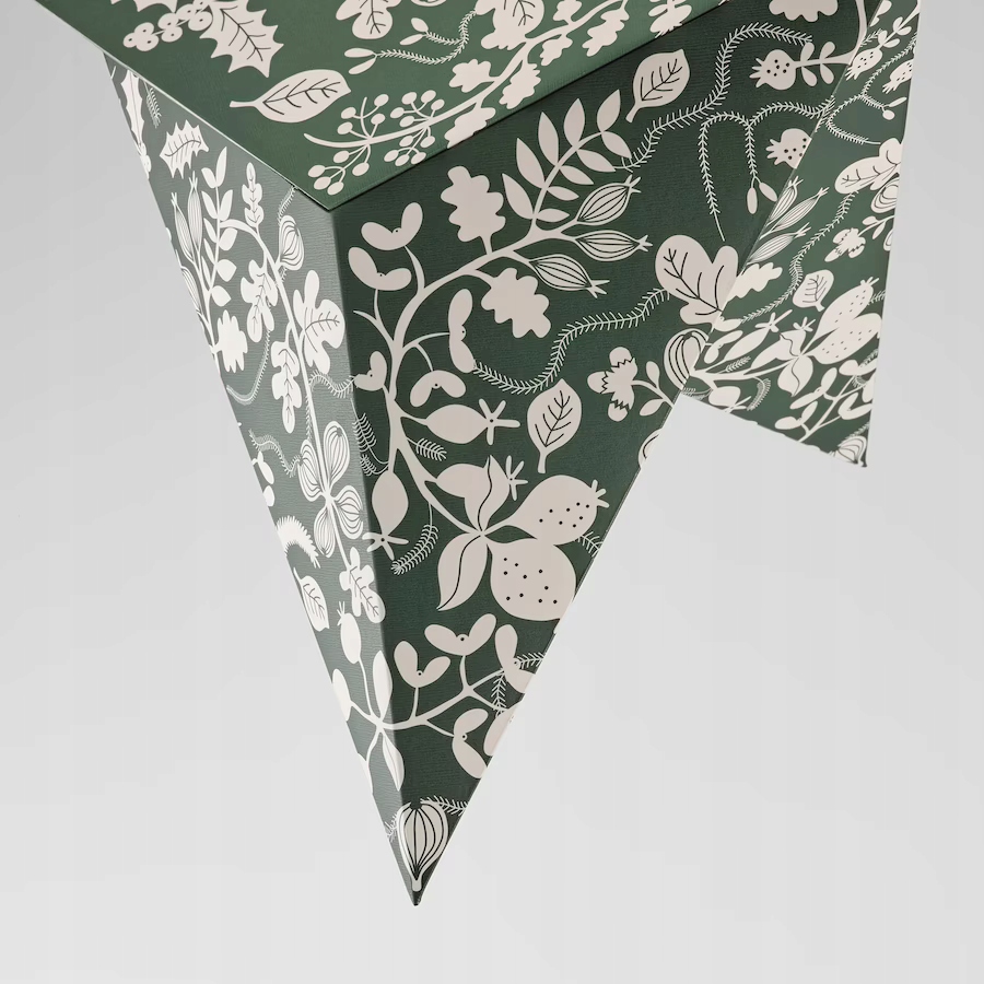 IKEA STRALA Klosz, Gwiazda liść/zielony Folk 48 cm Marka Ikea