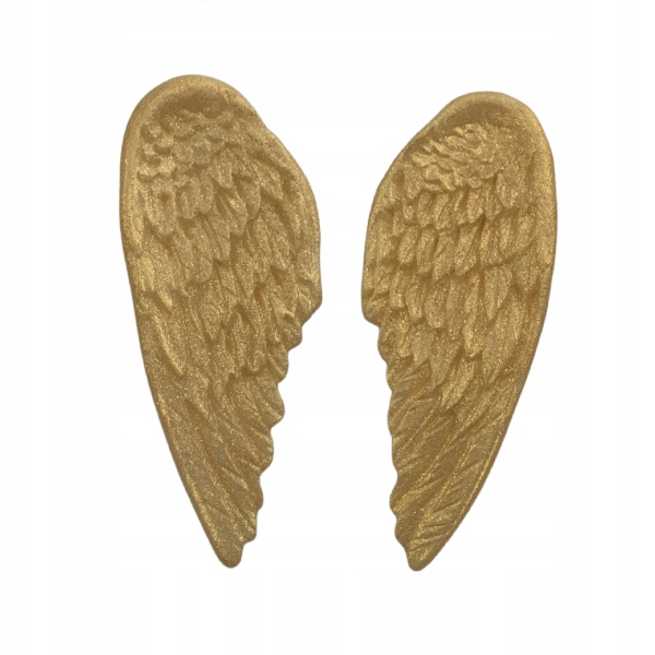 Dekoracja cukrowa na tort Skrzydła Złote 16 par