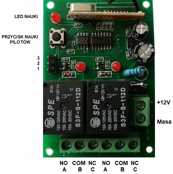 STEROWNIK 2 KANAŁOWY RADIOLINIA WŁĄCZNIK 24V Marka inna