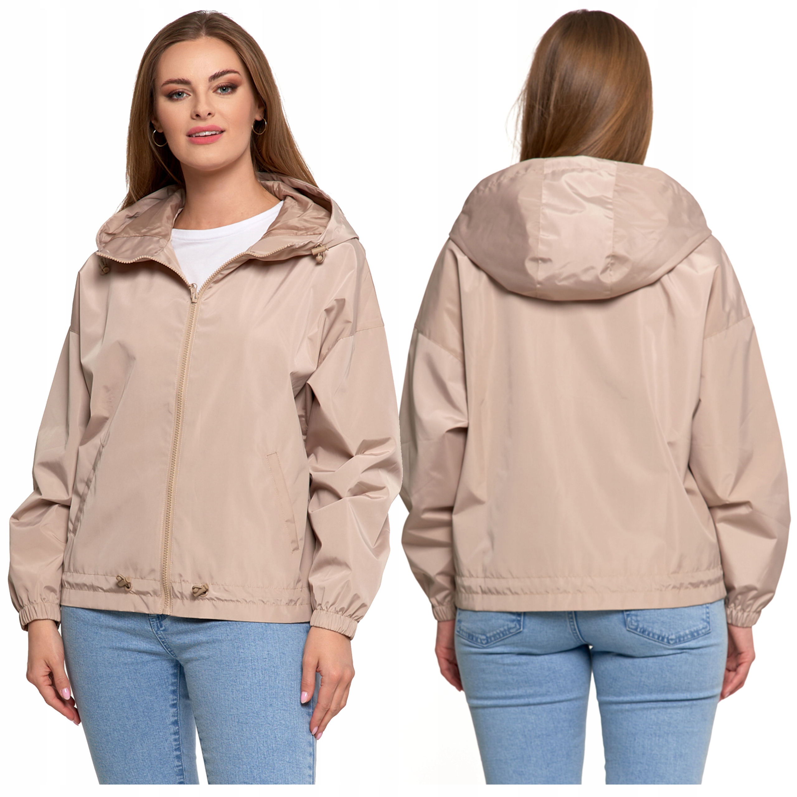 Dámská přechodná bunda Moraj s kapucí krátký zip, vel. XL