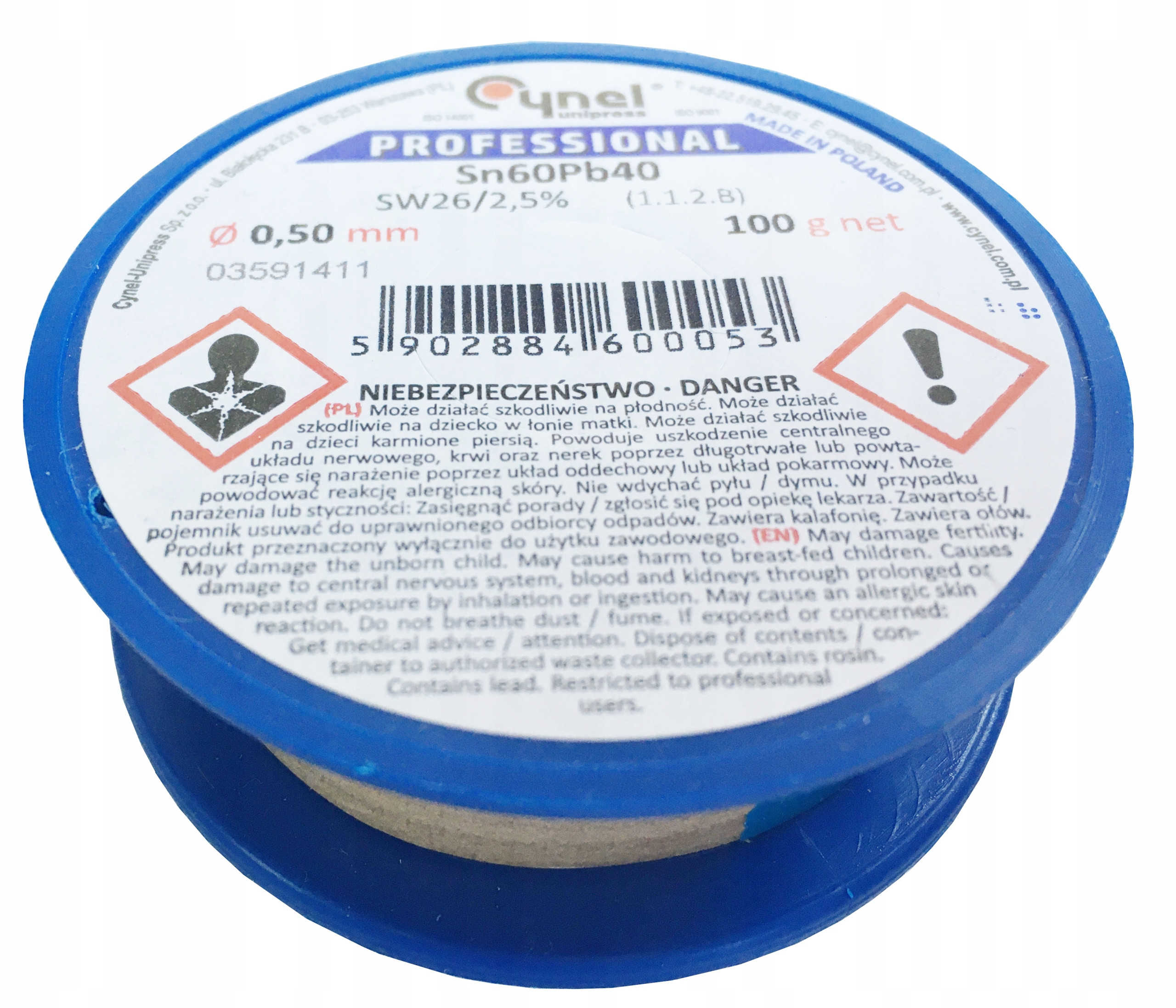 

Cyna Ołowiowa 0,5mm 100g z topnikiem