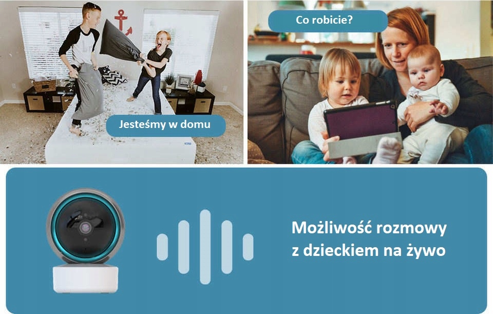 KAMERA OBROTOWA DOMOWA WIFI NOC NA ŻYWO NIANIA Model KAMERA OBROTOWA NIANIA