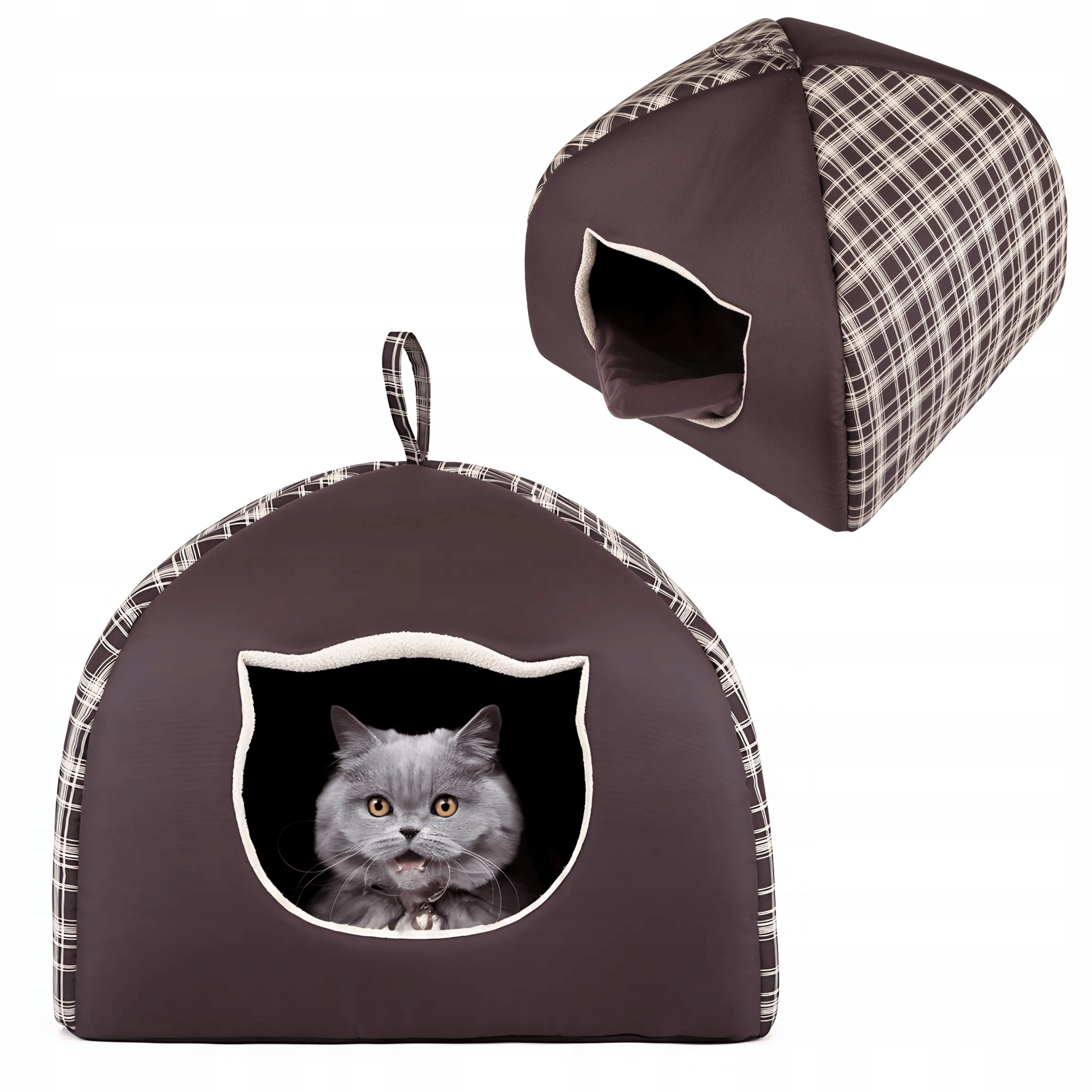 pro kočky domeček kočičí domeček, pelíšek , kotec , polštář R2 44x44x35 cm