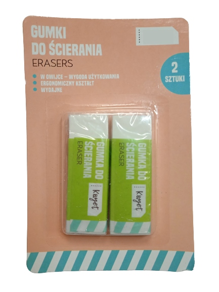 Zestaw 2 gumek do ścierania