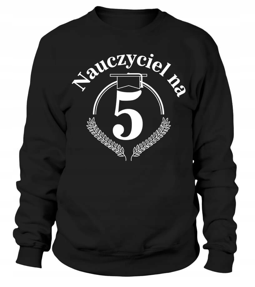 Pánská Mikina Učitel na 5 m Černá Dárek pro učitele Face pro něj