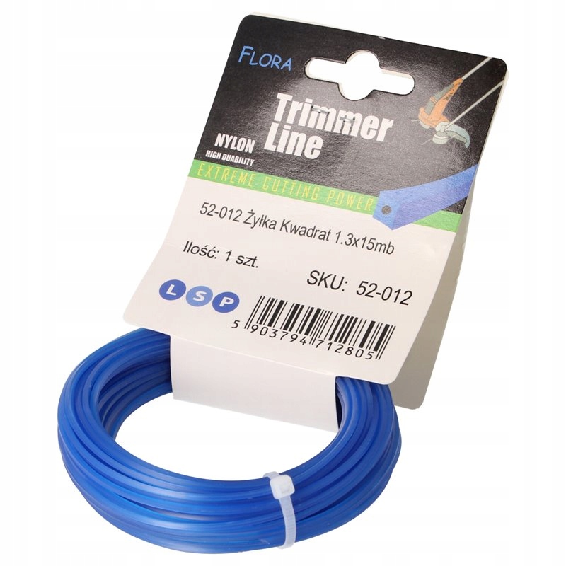 

Żyłka do kosy podkaszarki 1.3 mm x 15 m Wzmacniana