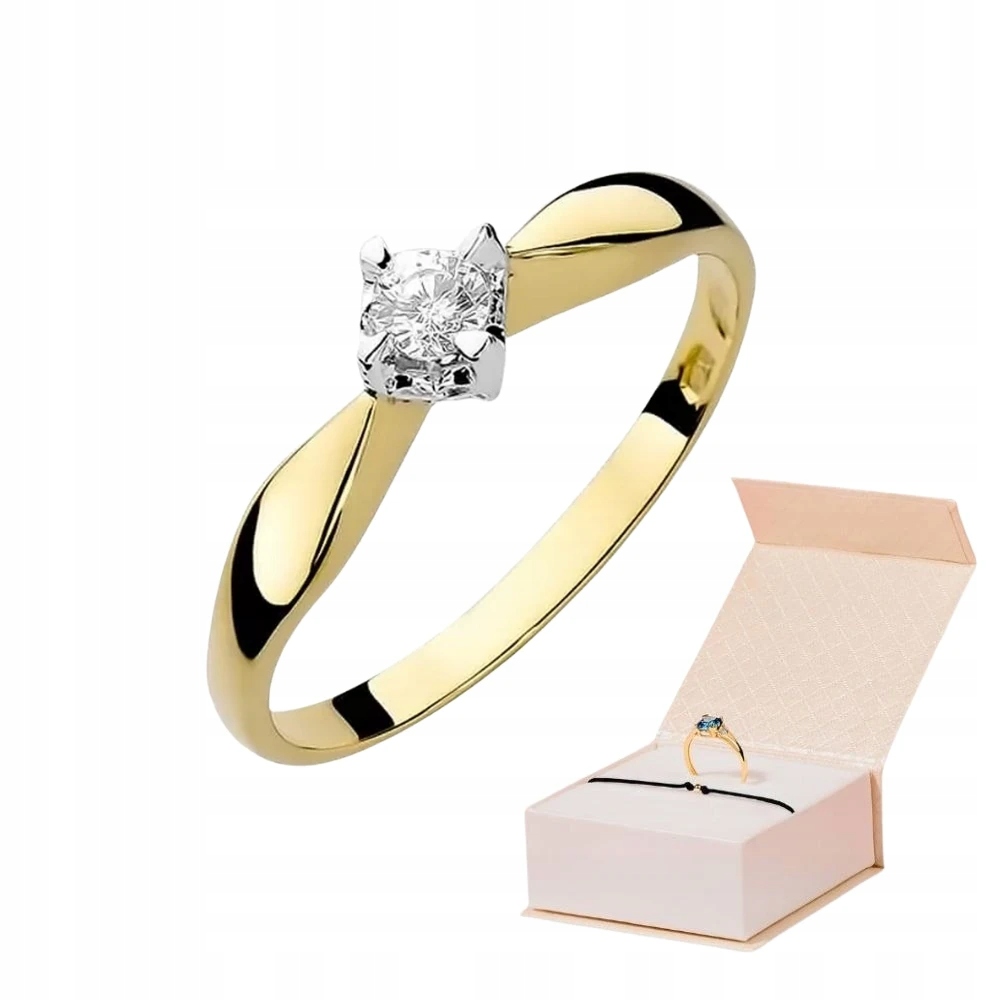 Prstýnek S Diamantem 0,12 ct Zlatý Náramek