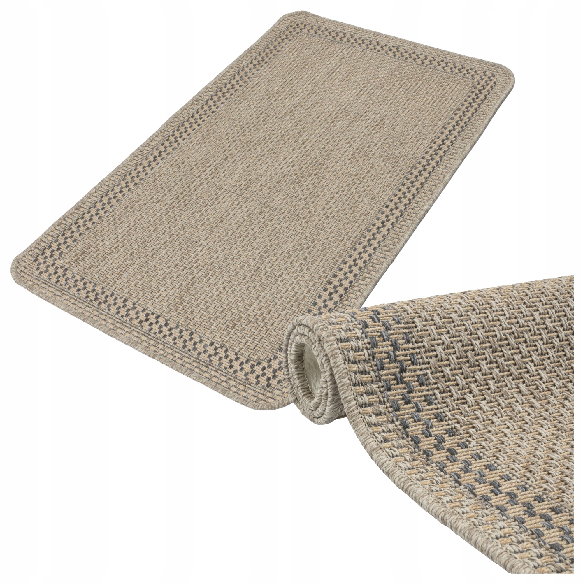 Koberec Běhoun do předsíně kuchyně Protiskluzový provázkový 68x114 cm Lze prát