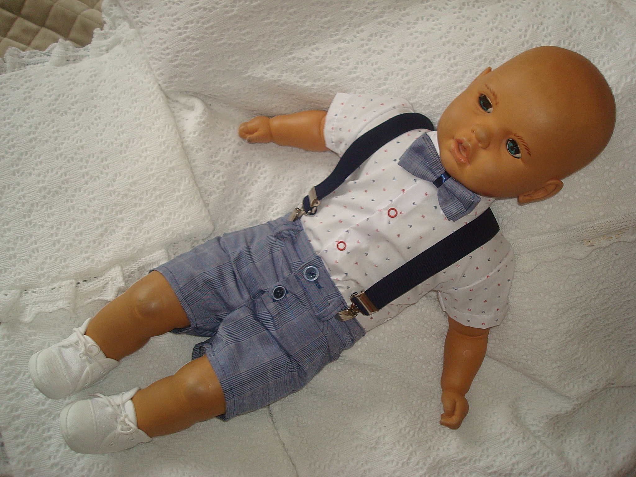 KRATKA LATO UBRANKO /CHRZTU /WESELE/SPODENKI /98 Kolor niebieski