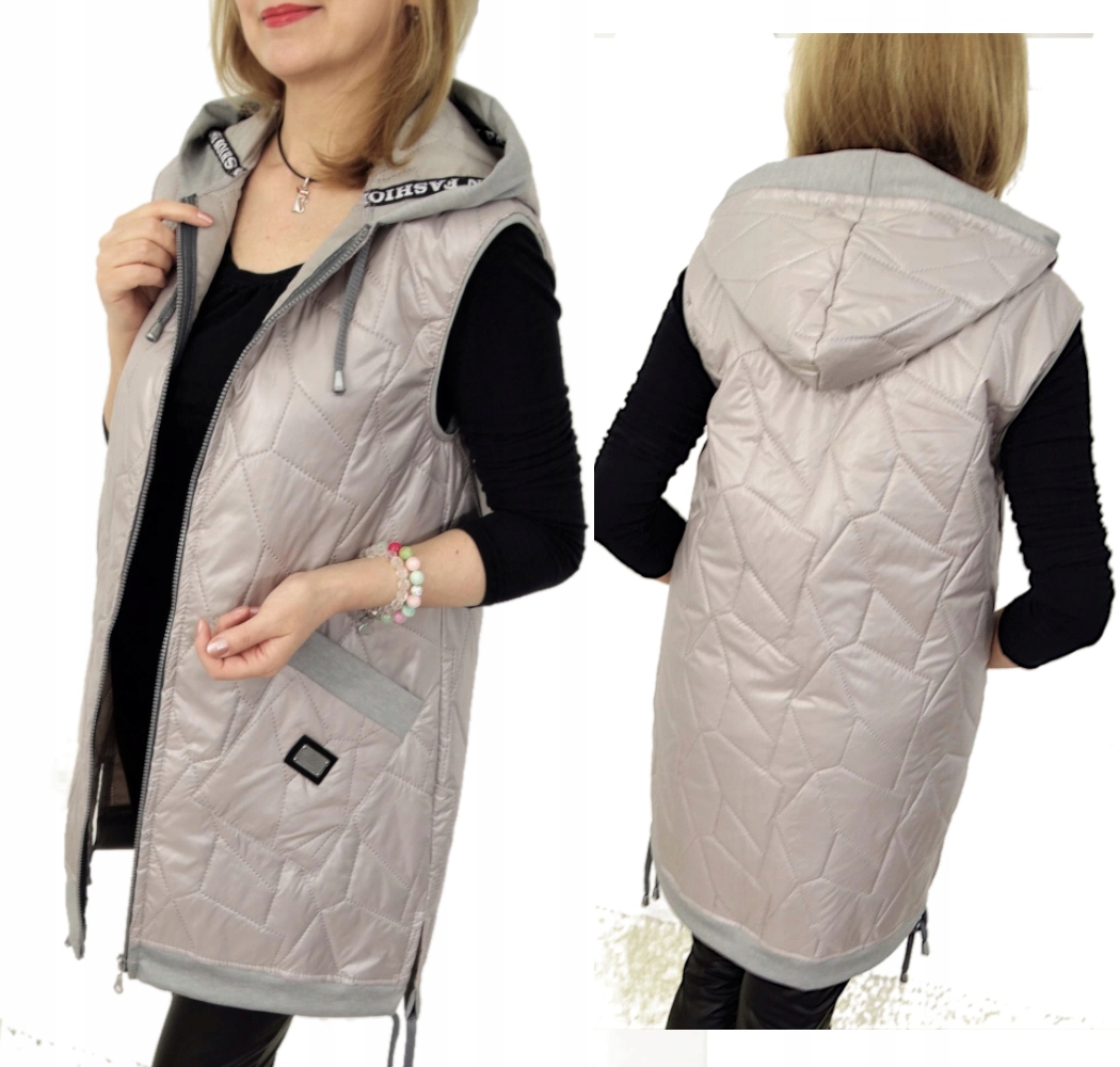 

Kamizelka Pikowana Długa Bezrękawnik Pocket 44 2XL