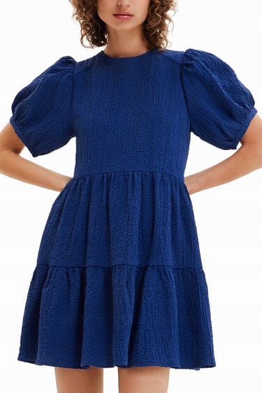 Desigual Tmavě Modrá Šaty S Nařasením (M)