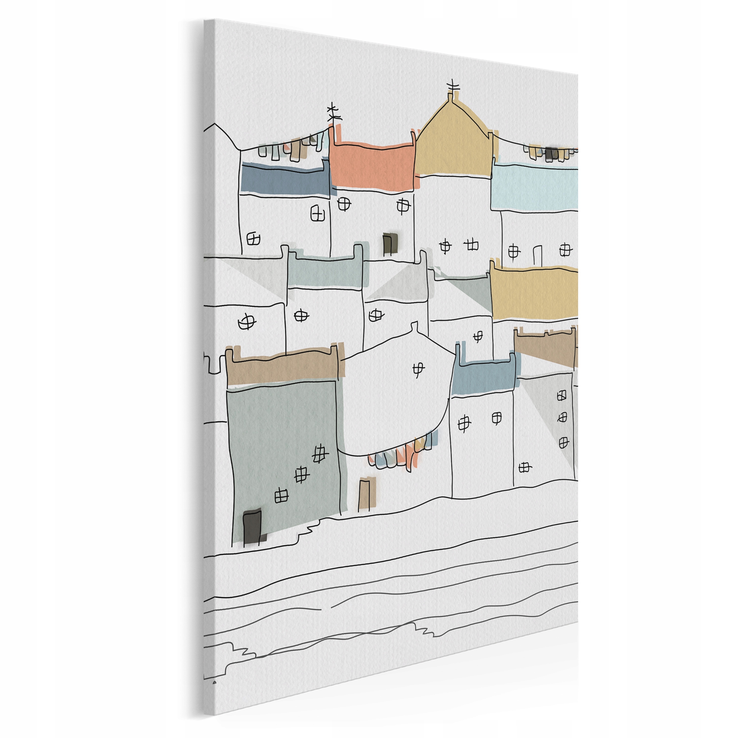 

47303 Nowoczesny obraz Domki Minimalizm Miasto