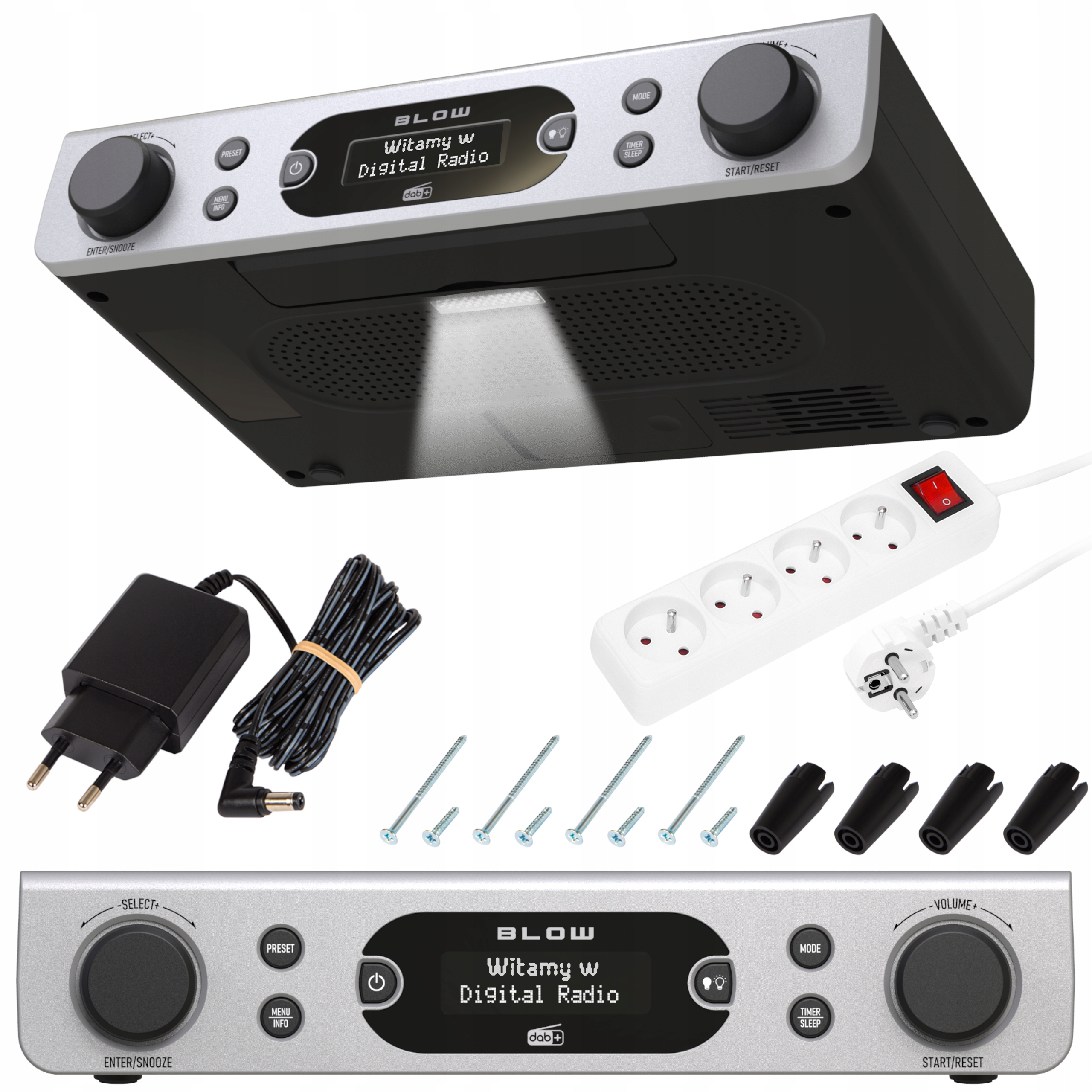 Kuchyňské Rádio Závěsné Podskříňkové Fm/dab+ Anténa Displej Svítilna