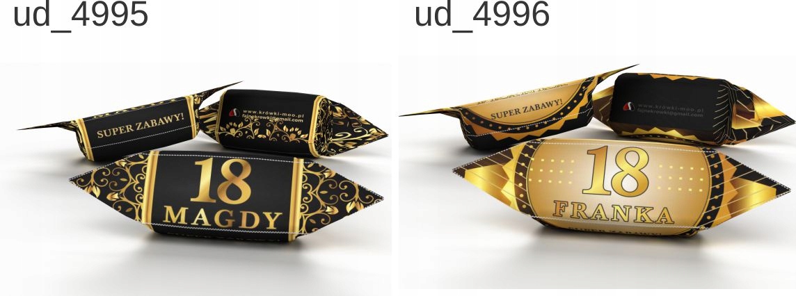 Krówki na urodziny z imieniem podziękowanie 1 kg Alestudio4All Black Przeznaczenie dla gości