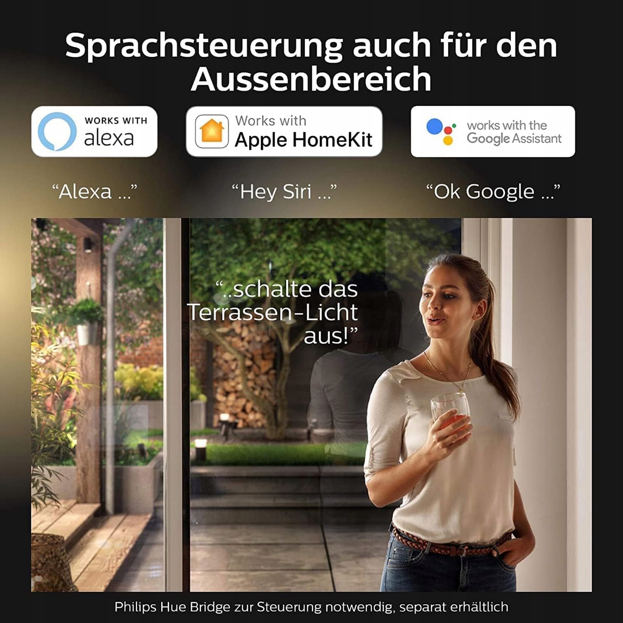 Philips Hue Discover Kinkiet Zewnętrzny Smart Ściemniany Czarny 2250lm — miniatura 8