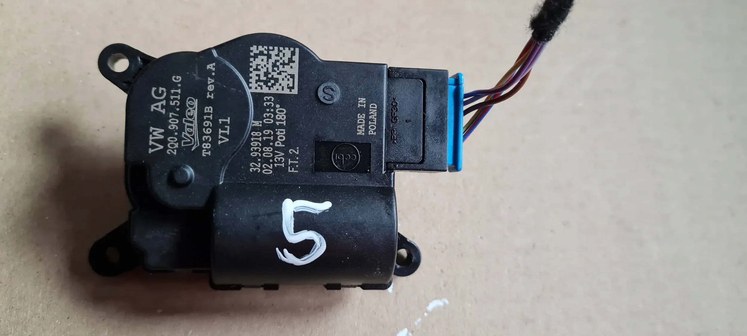 Q3 83A Micro moteur Bouches buses Bloc de chauffage complet 2Q0907511G VW AUDI