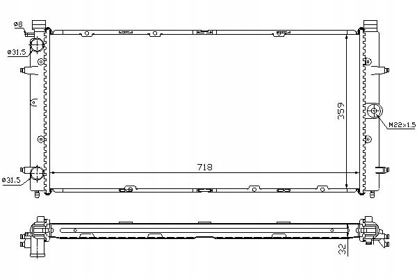 Nissens Je Chladič Motoru Vw Transporter IV 1.8-2.