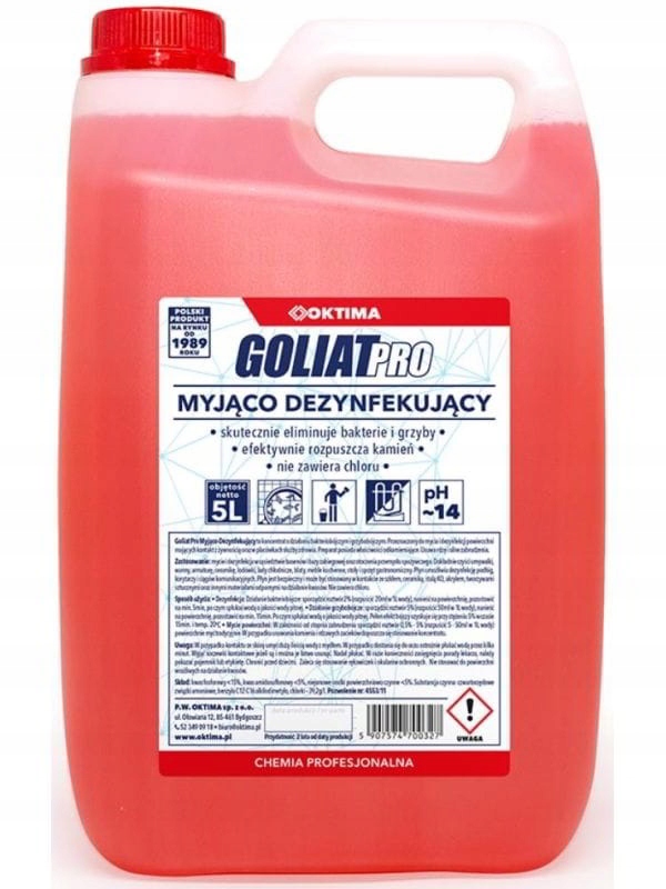Goliat Pro koncentrat 5 L Myjąco Dezynfekujący