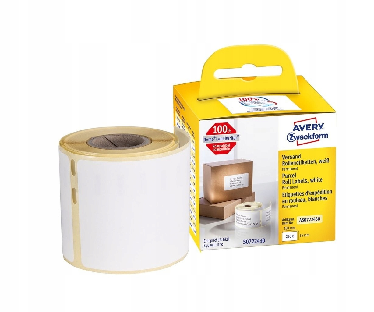 Termo etikety Avery 101x54 mm a'220 na roli