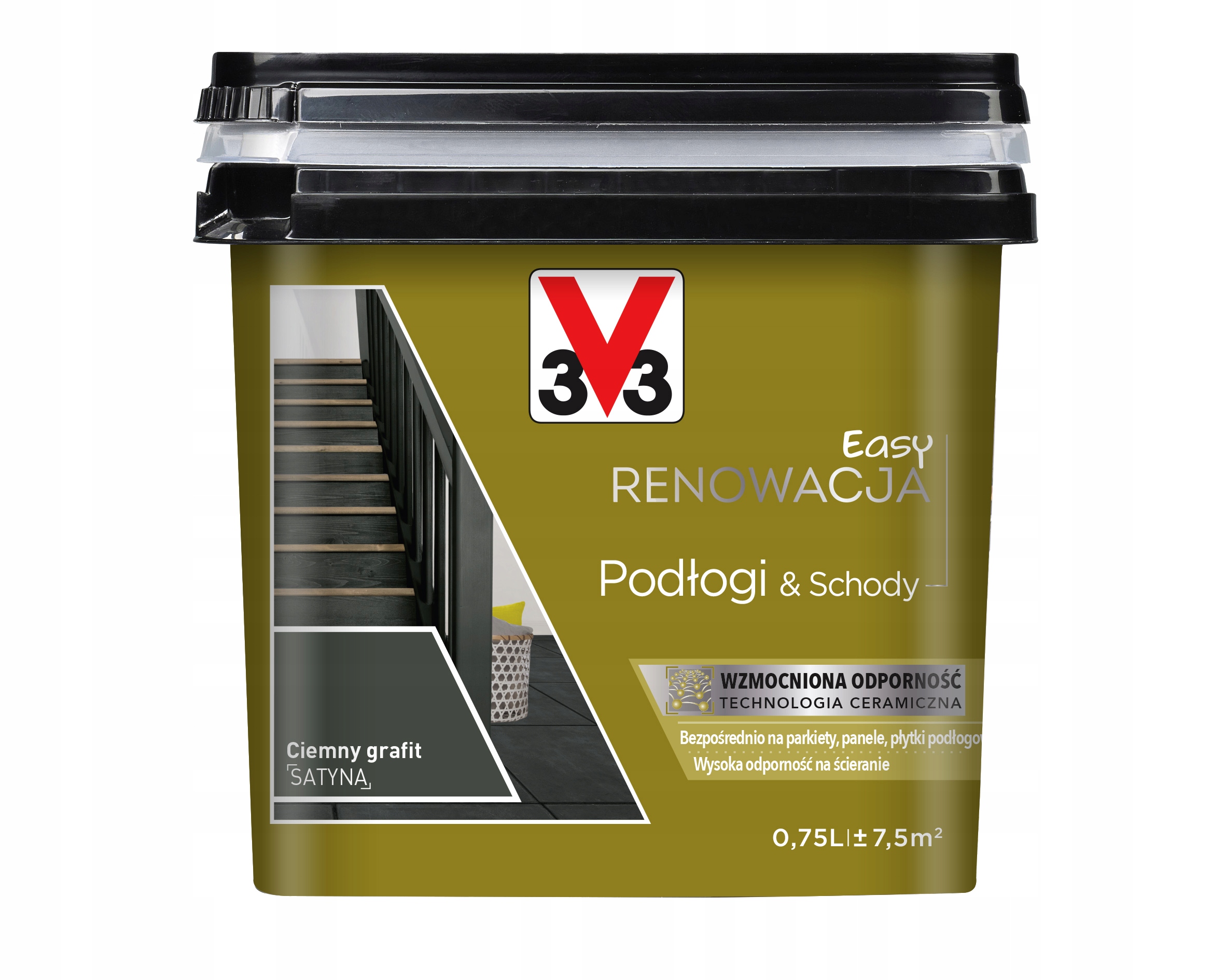 

V33 Easy Renowacja Podłogi Ciemny Grafit 0,75L