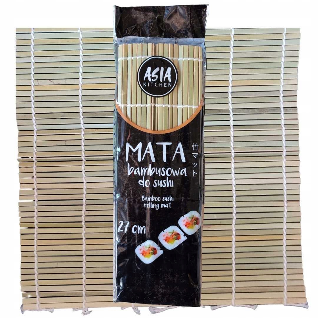 

Mata Bambusowa 27x27cm do Sushi Zielona Makisu