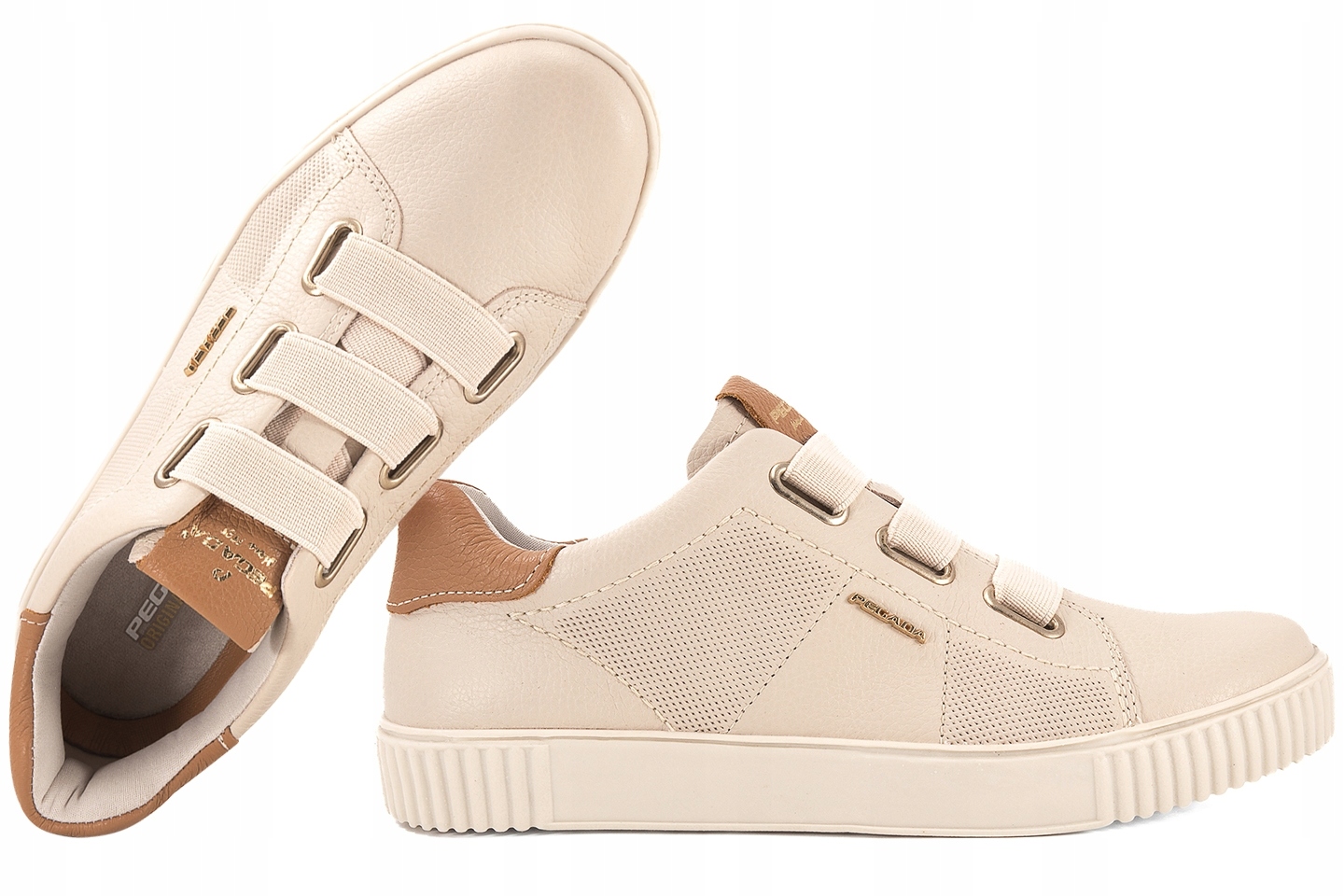 Pegada 219022-02 Dámské Kožené Polobotky béžové 35 Béžová