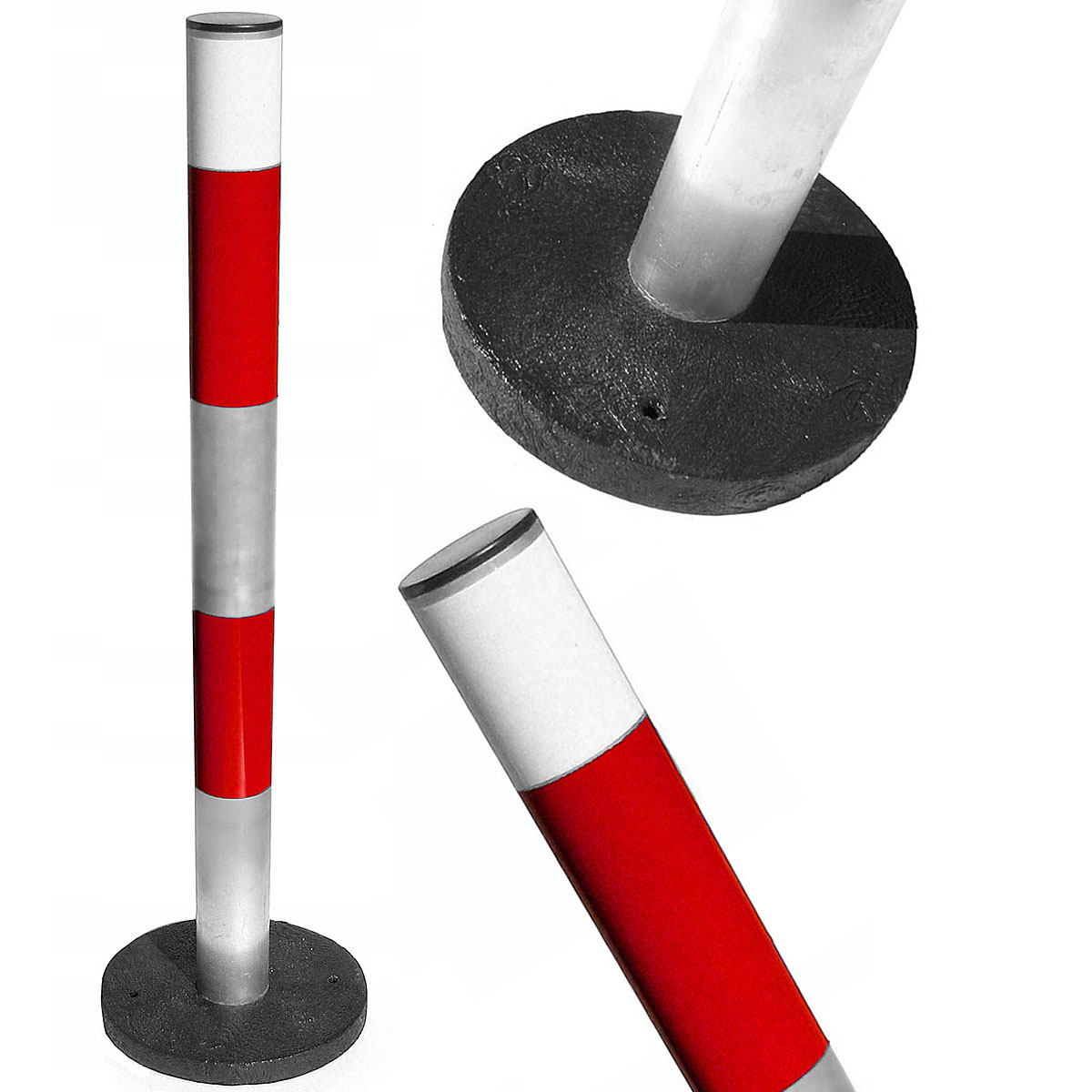 Sloupek Výstražný Silniční Reflexní S Podstavcem 80 cm