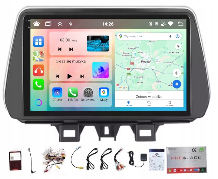 Rádio Navigácia Gps Hyundai Tucson 2018-2021 Android Carplay 4GB 64GB