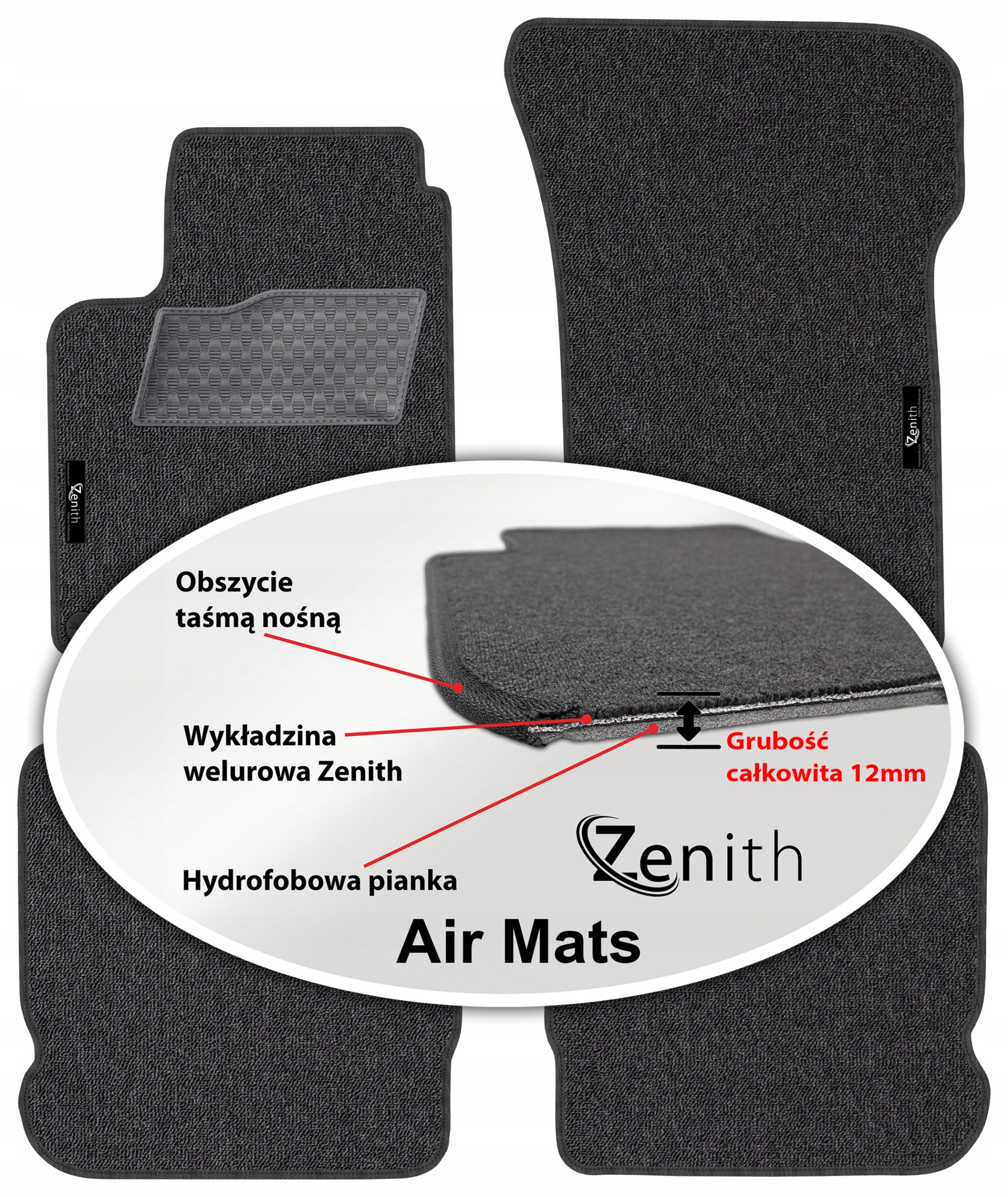 Seat Leon I 1999-2005 Velúrové koberčeky do auta Zenith Air Mats