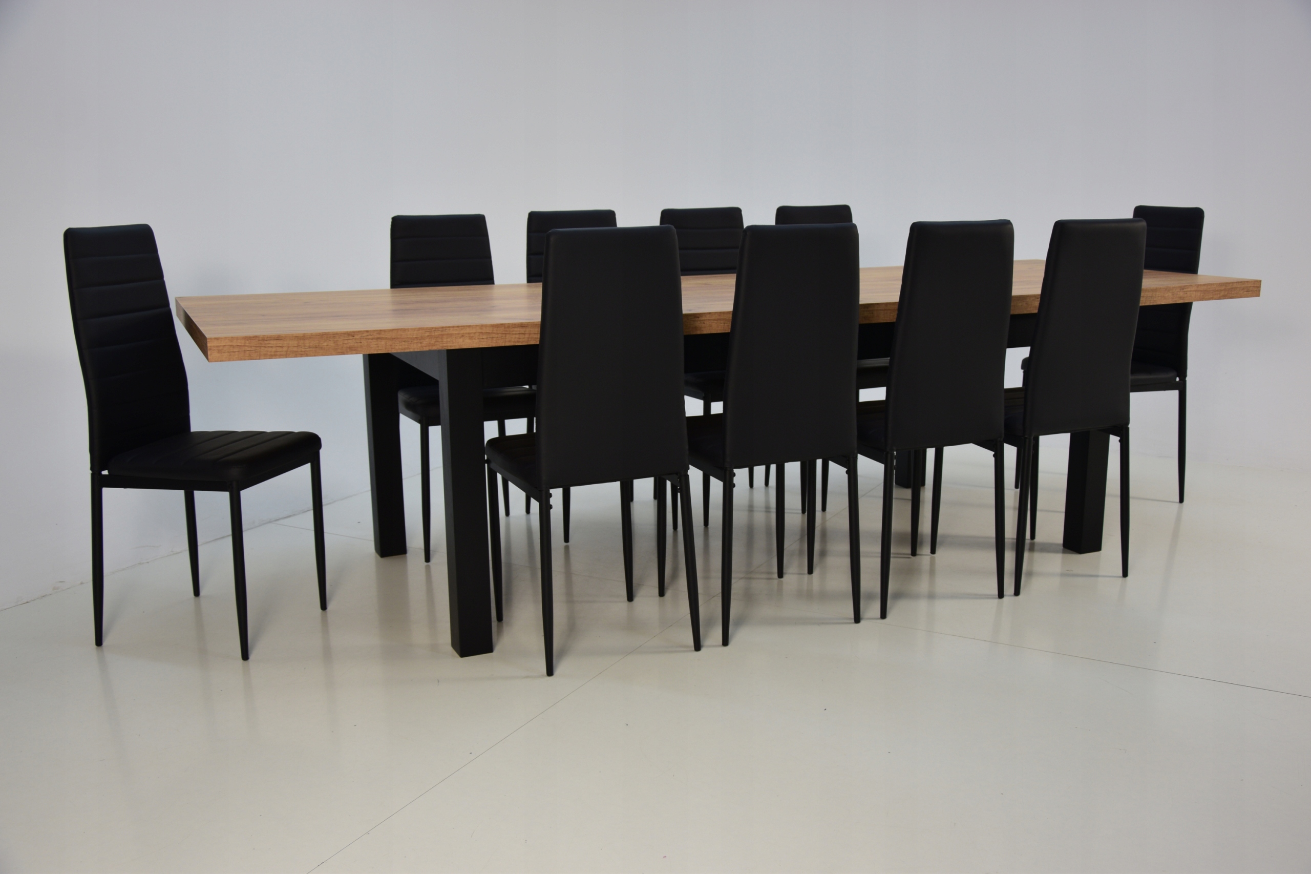 Duży stół do 3m i 10 krzeseł ZESTAW DO POKOJU Kształt blatu prostokątny