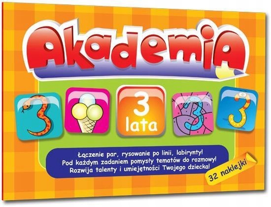 

Akademia 3 Lata +32 Naklejki Greg, Ewa Sajek
