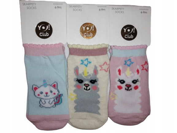 

Skarpetki Niemowlęce 3 Pary Komplet 3PAK 6-9M Yo!