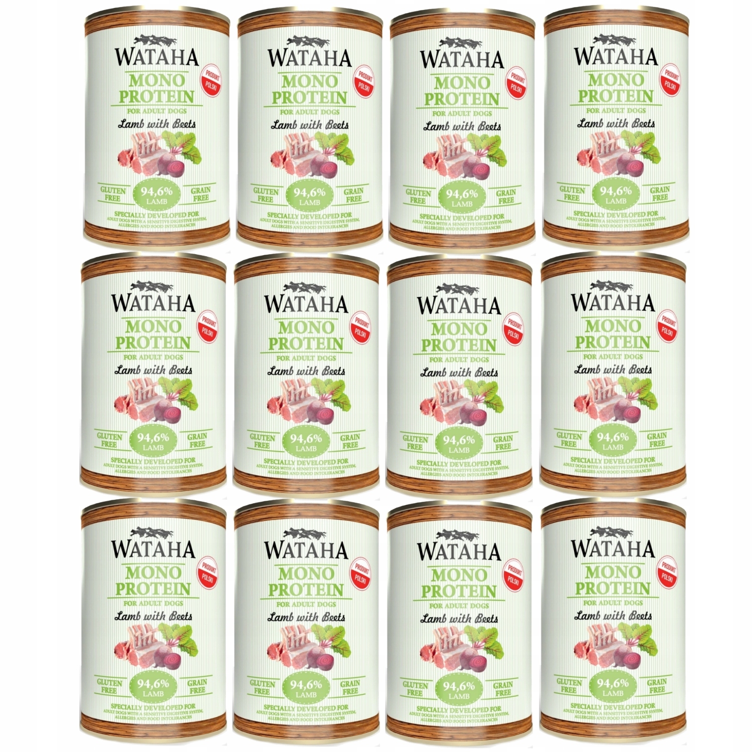 Wataha Mono Puszka Karma Dla Psa Jagnięcina Z Burakami 12x400g