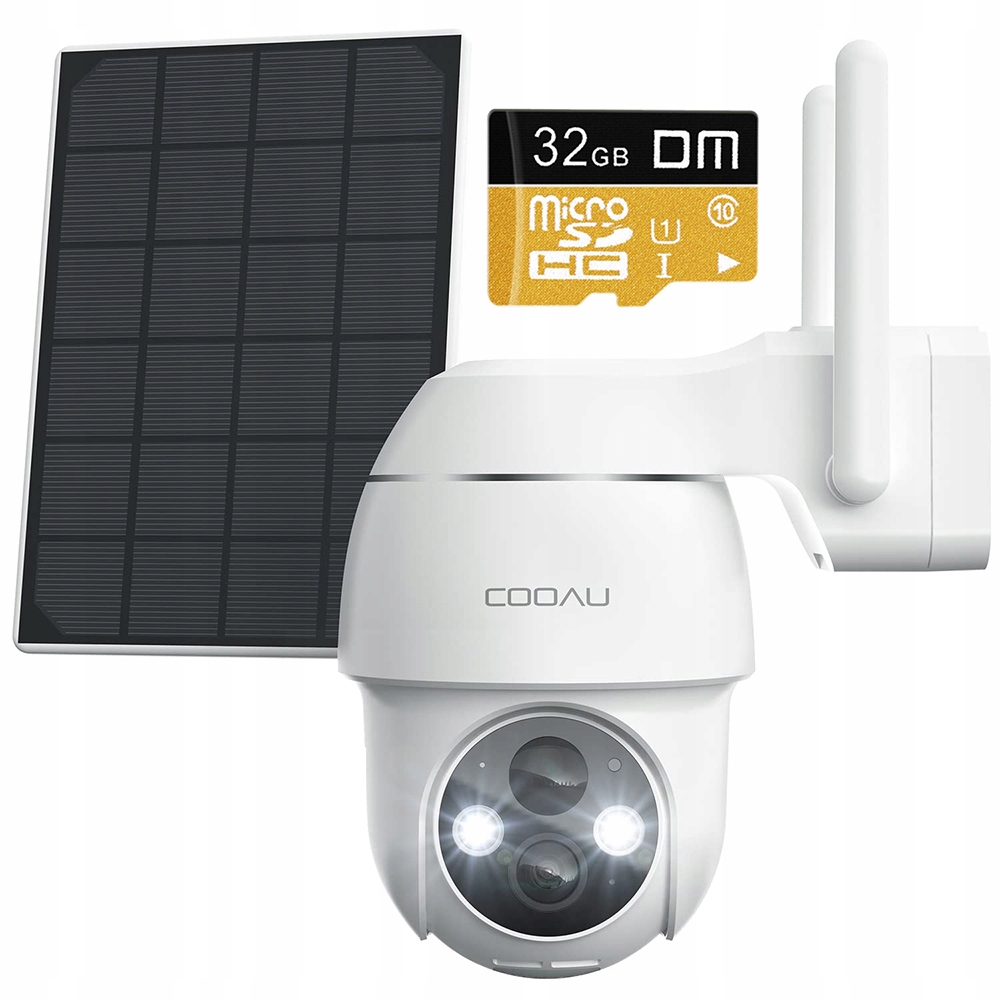 Venkovní solární otočná bezdrátová kamera Wifi Hd 2K 3MPx 1296P 32GB