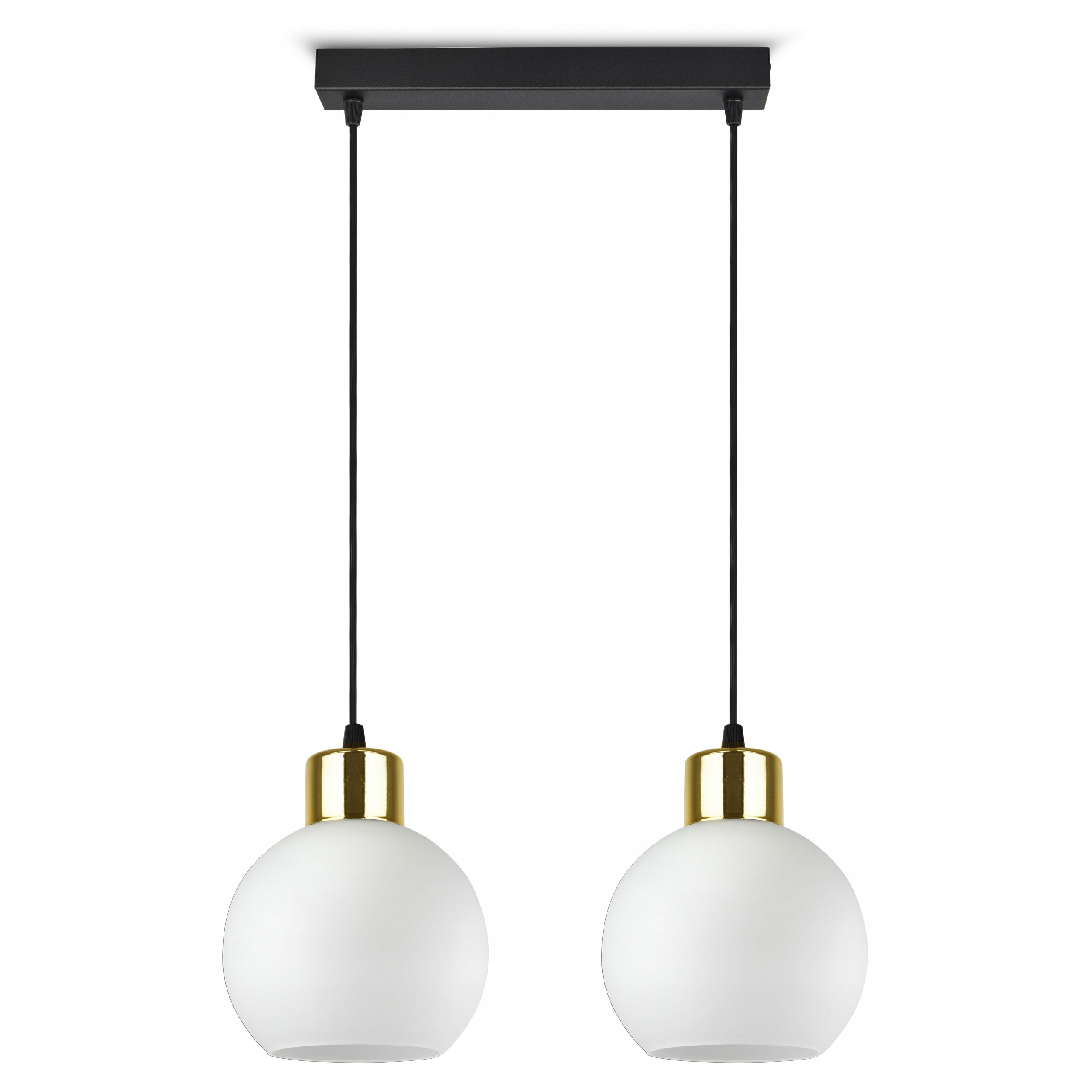 

Lampa Wisząca Żyrandol Szklane Kule Mleczne Led