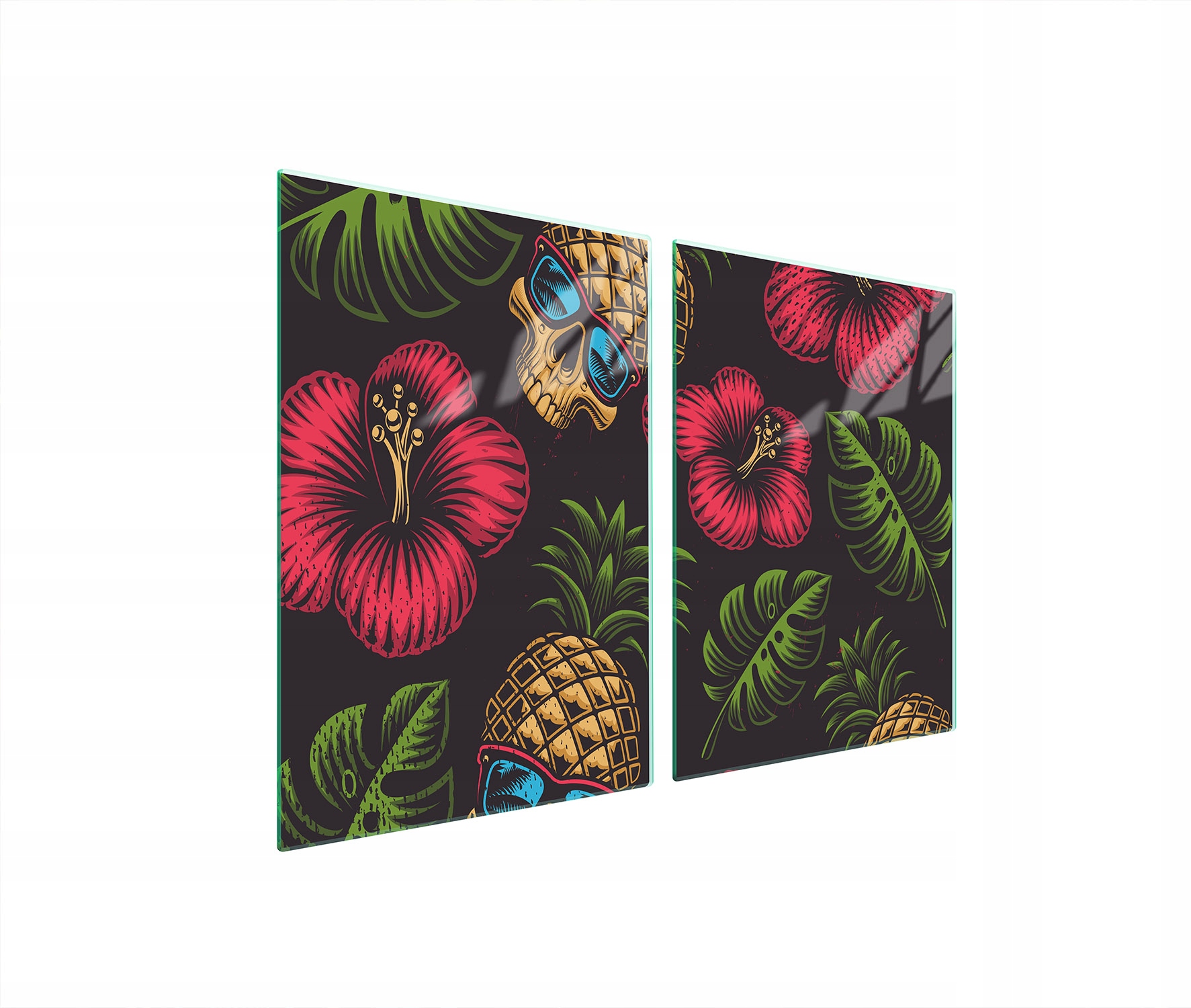 Skleněná Ochranná Deska Do Kuchyně 2x45x52 Ananas Tvrzené Sklo