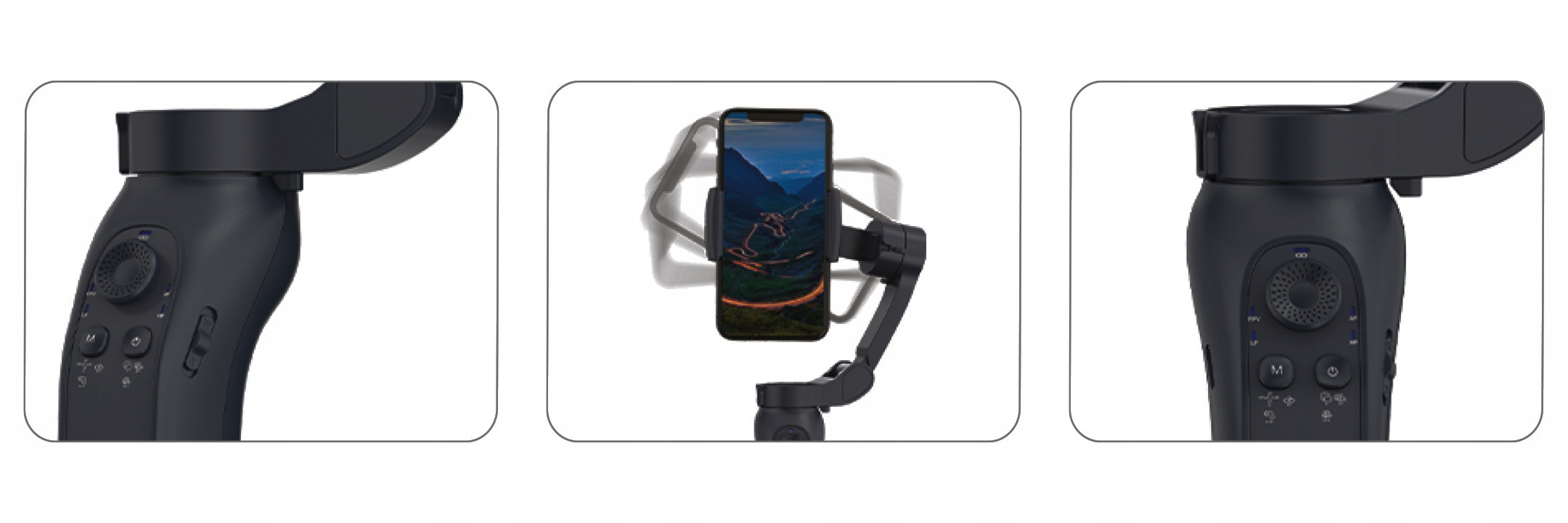 GIMBAL DO TELEFONU RĘCZNY STABILIZATOR OBRAZU iOS ANDROID SKŁADANY SELFIE Model BG700