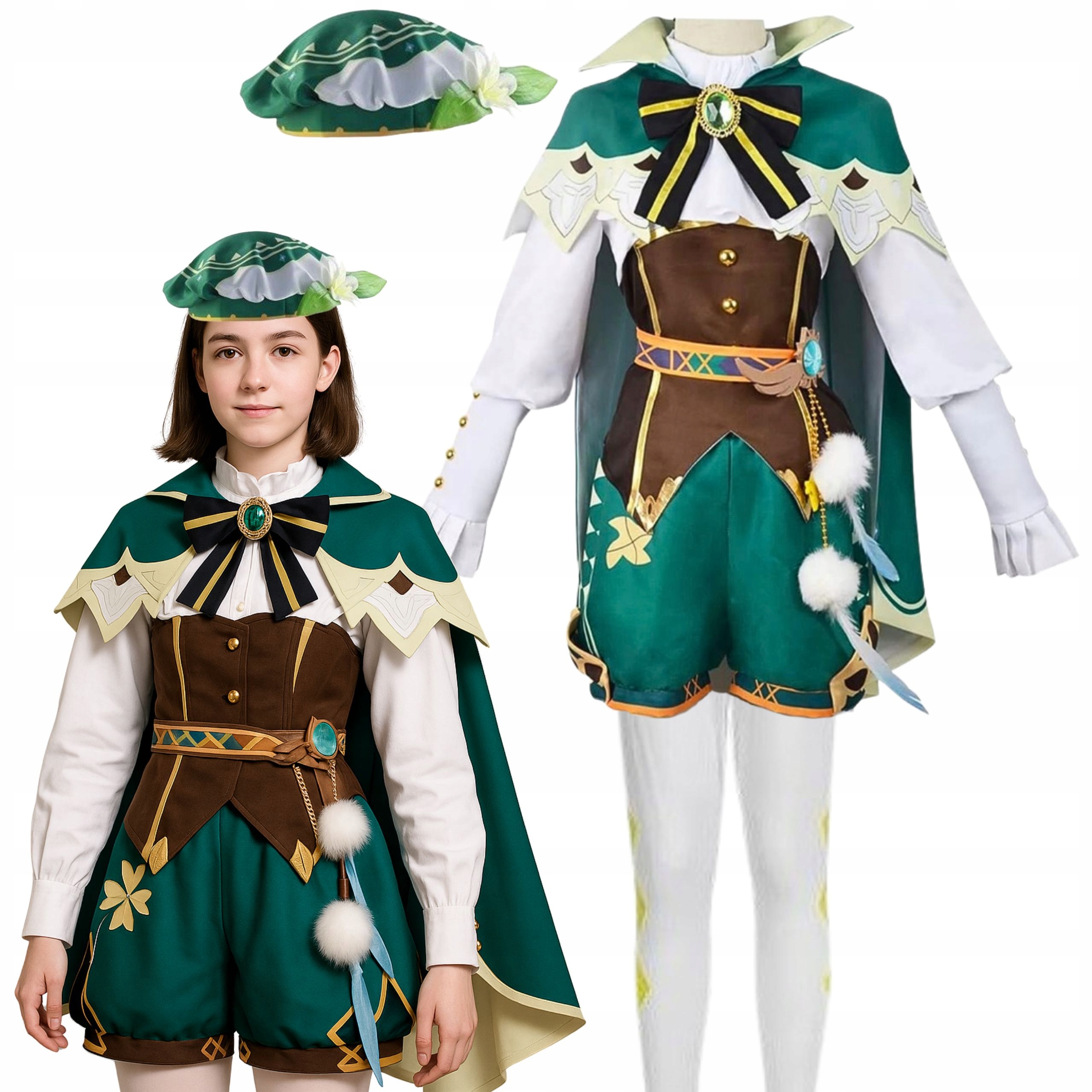 Kostým Anime Cosplay Venti Genshin Impact Převlek 9V1 164 170 CM