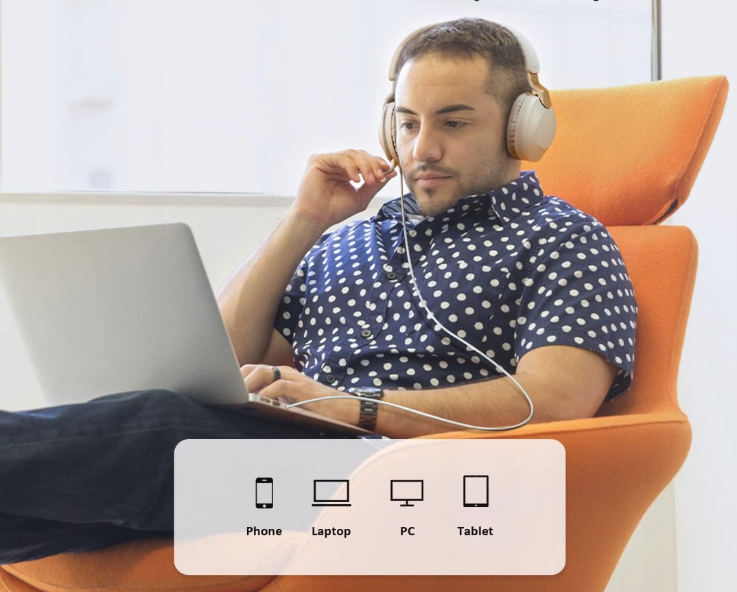 BEZPRZEWODOWE SŁUCHAWKI NAUSZNE PARCHY MS-B2 BLUETOOTH 5.3 Z MIKROFONEM Model MS-B2