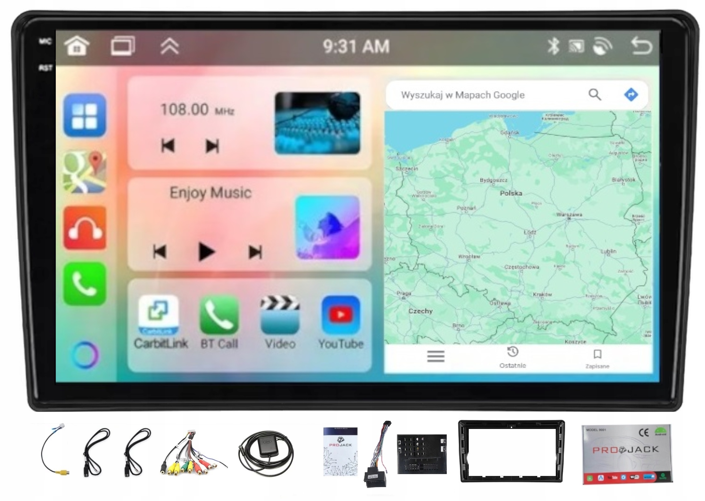 Gps Navigace C-max Kuga Focus S-max Android Carplay 4/64GB