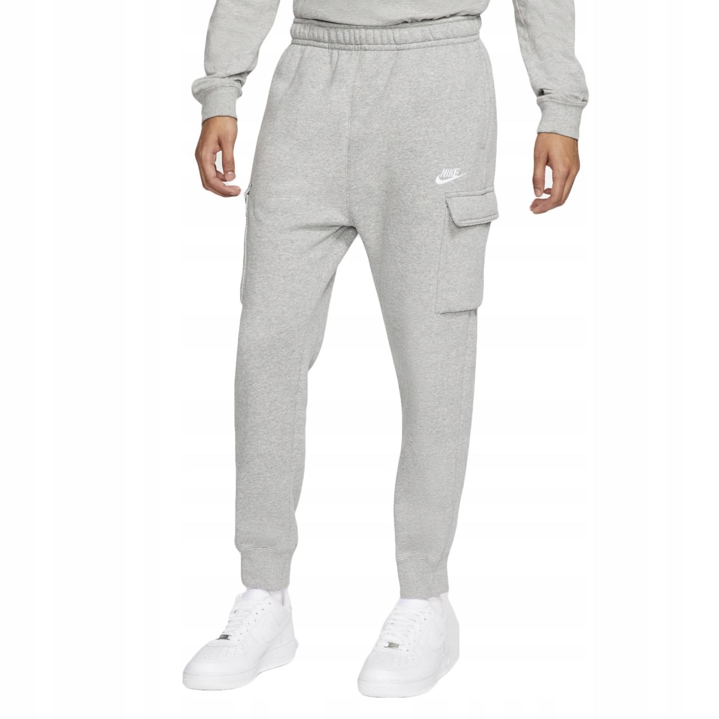 Pánské teplákové kalhoty Nike Club Fleece Cargo šedé CD3129-063 vel. M