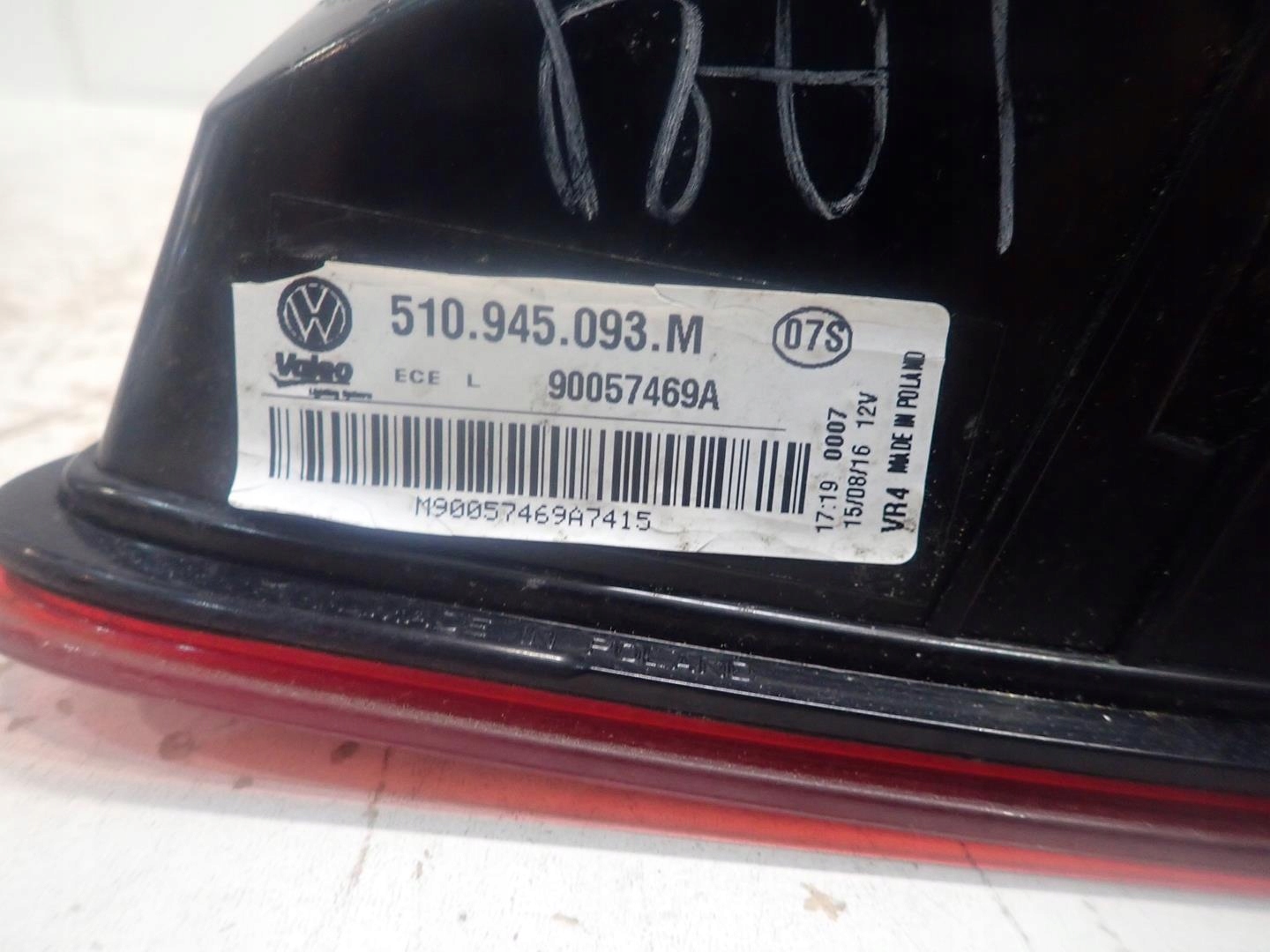 light rear part rear left VW SPORTSVAN 2014- 510945093M