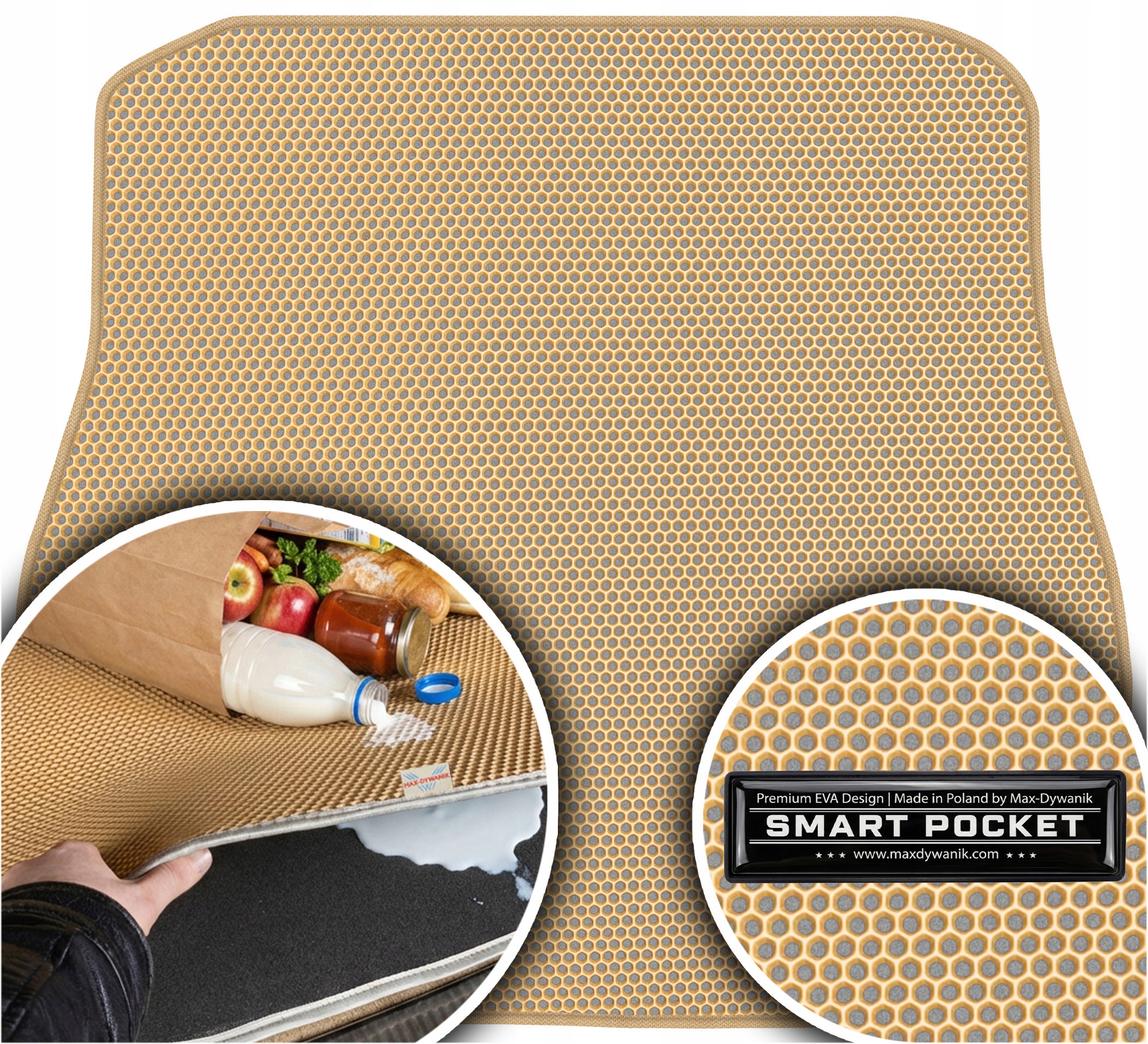 Peugeot 406 Sedan 1998-2004 Vložka do kufru Eva Smart Pocket Béžová
