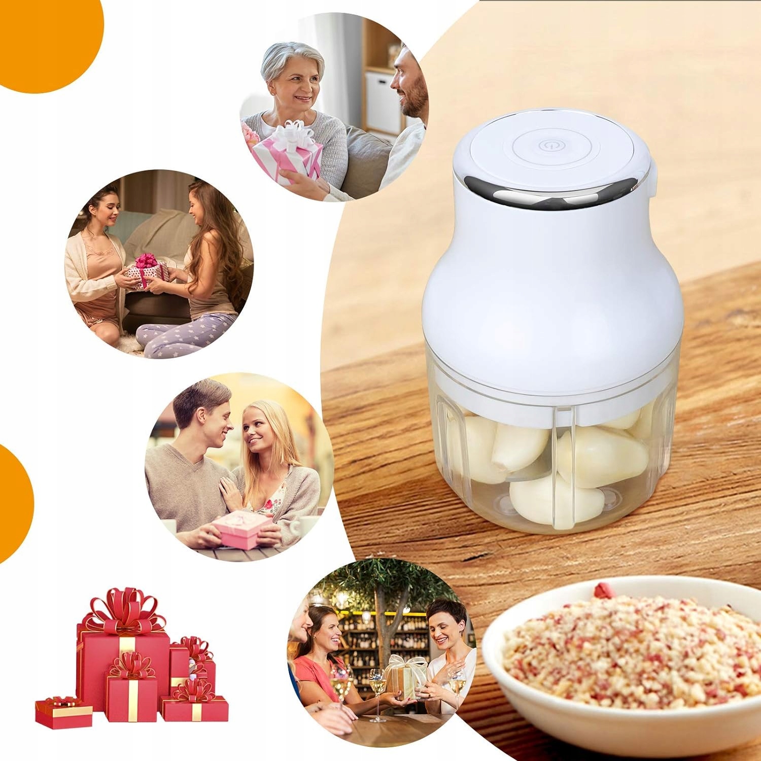 ELEKTRYCZNY ROZDRABNIACZ DO ŻYWNOŚCI/CZOSNKU/CEBULI 30W Marka inna