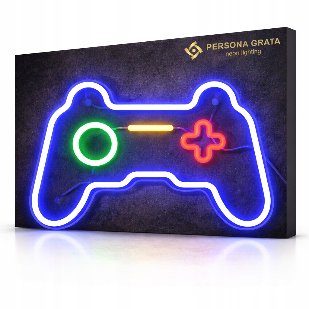 Neon Led Gamepad Lampka na Ścianę Usb Konsola Pad Gamer Pokój Gracza