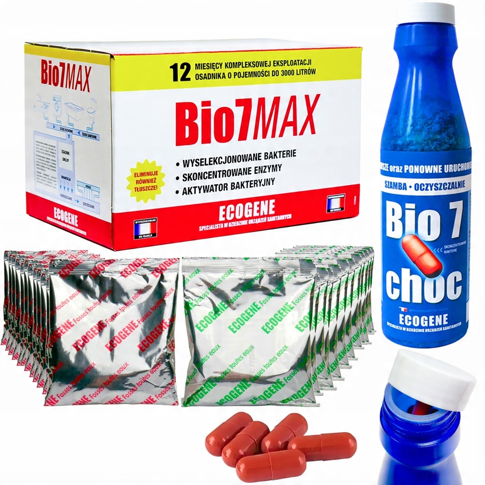 

Bakterie do oczyszczalni Bio7 Max Tłuszcze Start