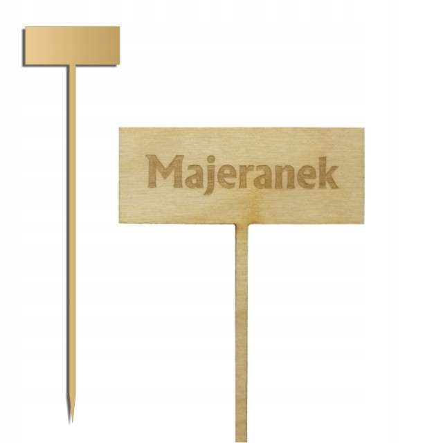 

tabliczka do oznaczania roślin ziół majeranek deco